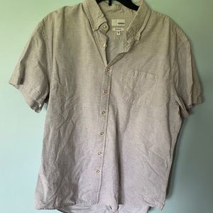 Men’s gray casual button down shirt modern fit sz XL preowned good condition